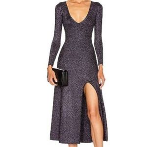 Nwt Alc Serafina Shimmer Knit Slit Midi 